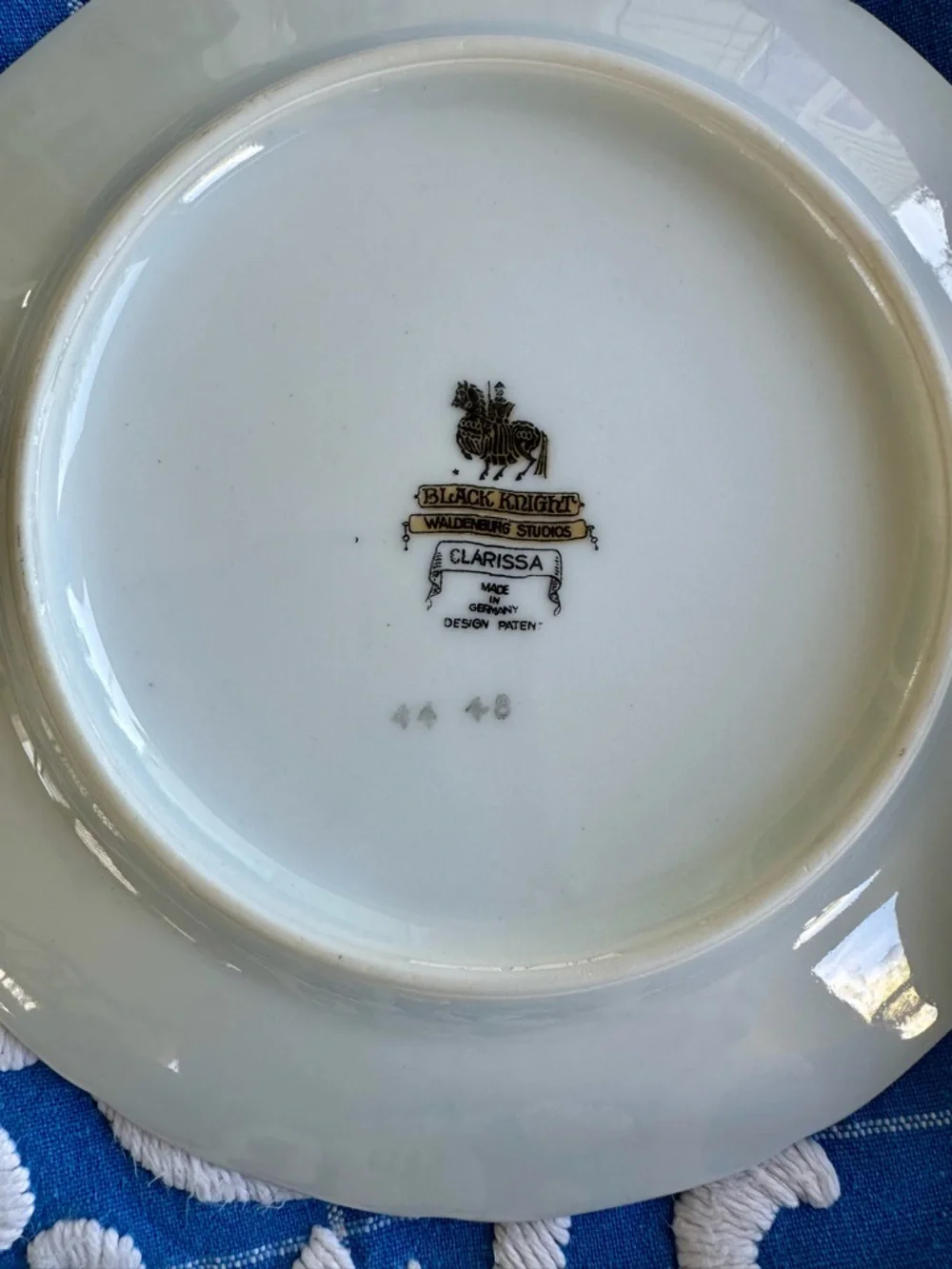 Vintage Romantic Floral Bread and Butter Plate Clarissa Pattern Gold Trim German